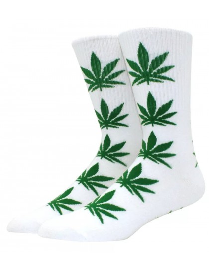 Κάλτσα Μαριχουάνα Άσπρη-Πράσινη